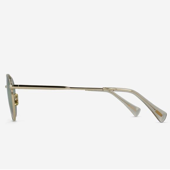 Raen Andreas Light Gold round Unisex Aviator sunglasses